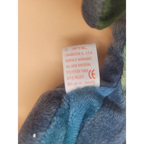 BEANIE BABY RAINBOW the Chameleon DOB 10/7/97 w/hang tag protector - Picture 4 of 4